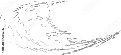 Delicate sketch half-frame of strokes, bubbles, squiggles. Vector.