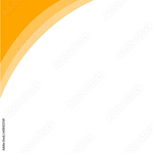 Flat Style Orange Curve Corners