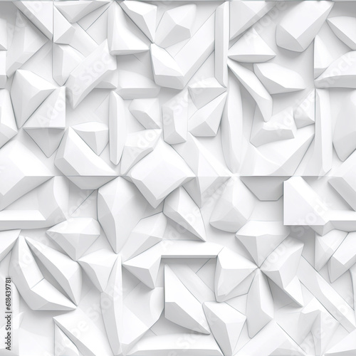 Fototapeta Naklejka Na Ścianę i Meble -  Abstract 3d white background, organic shapes seamless pattern texture.