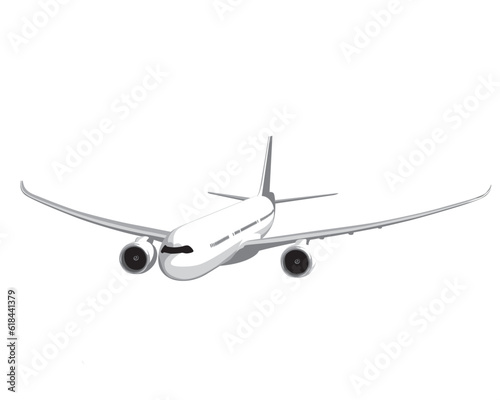Airbus A330-900 In flight. A modern passenger airliner. Isolated image for prints, poster and illustrations.