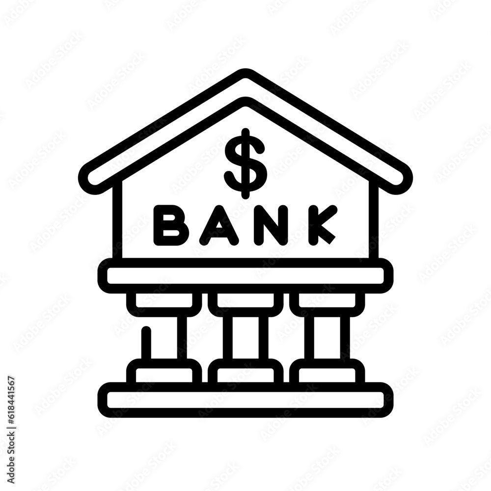 economy bank sign symbol vector economy bank sign symbol vector