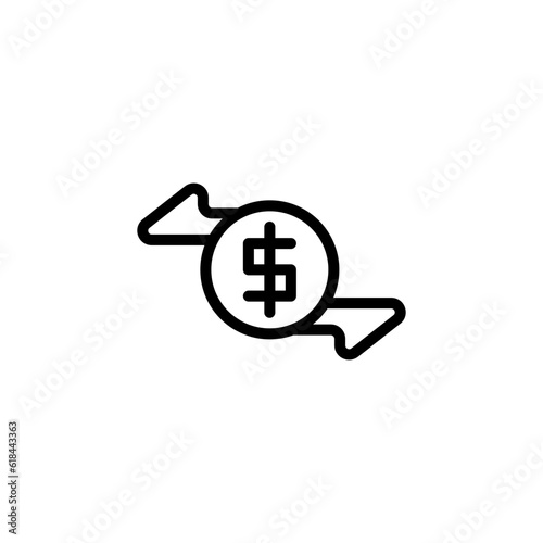 economy money transfer sign symbol vector