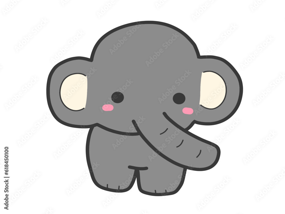 
elephant,cartoon,cute icon ,vector, illustration,hand drawn
