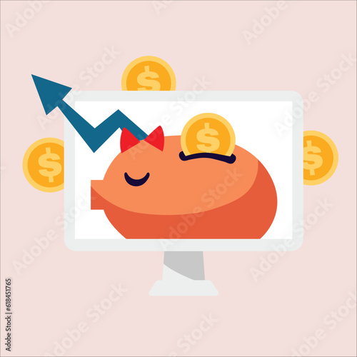 International crowdfunding money raising, growing wealth or being rich from pension or mutual fund, stock market return, money or financial success concept.