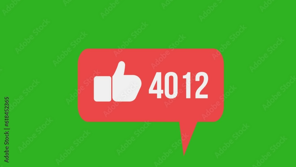 Flat design thumbs up 4K social media like counter shows clicks over time chromakey bg Flat design thumbs up 4K social media like counter shows clicks over time chromakey bg