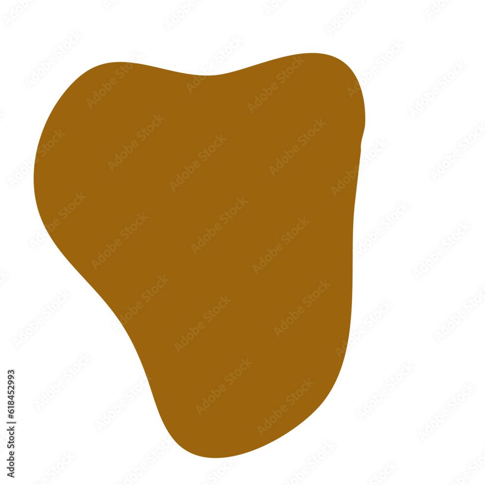 Abstract Brown Blob Shape Abstract Brown Blob Shape