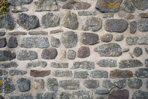old stone wall ancient cobblestone background