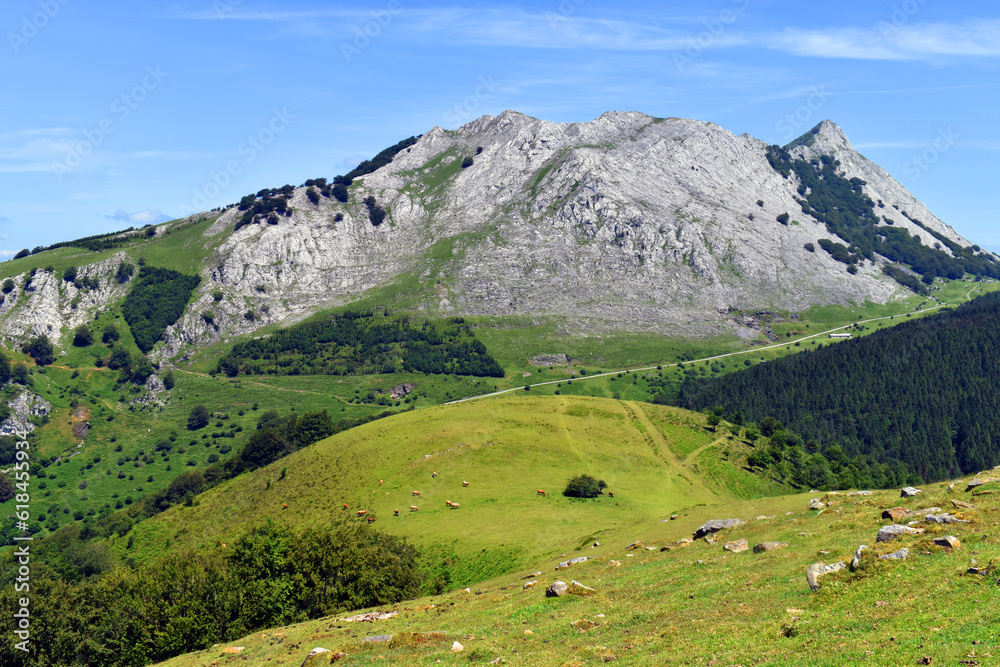 Mount Anboto in the Urkiola Natural Park. Basque Country, Spain