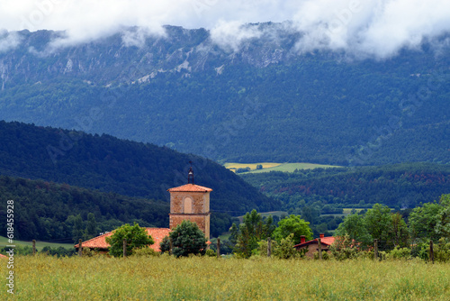 Foggy landscape of the town...