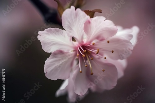 Macro Augmented Cherry Blossom Photography AI Generated