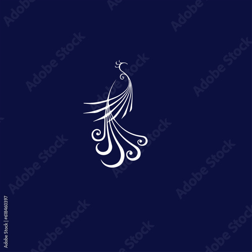 Peacock logo vector 