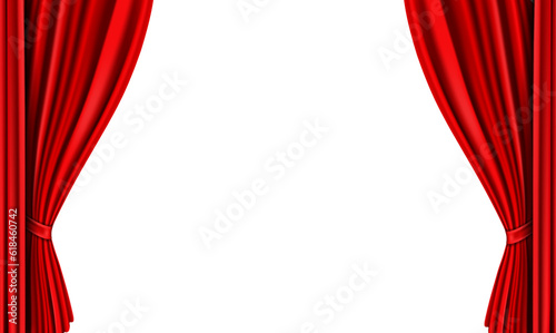 Red stage curtain for theater © AinStory
