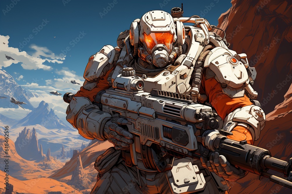 mecha robot anime on apocalyptic background mecha robot anime on apocalyptic background