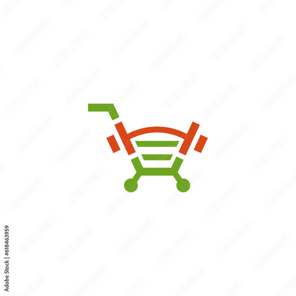 Fitness shop logo design concept. Fitness shop logo design concept.