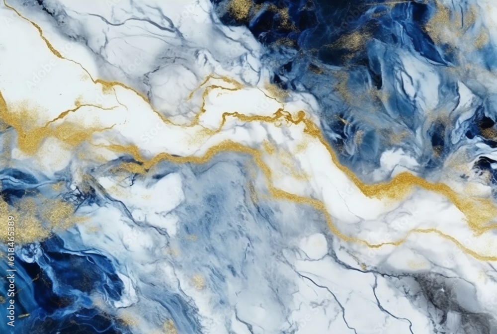 Blue white luxury marble background texture. generative ai