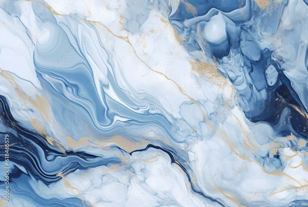 Obraz premium Blue white luxury marble background texture. generative ai