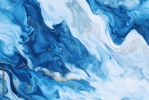 Blue white luxury marble background texture. generative ai © LivroomStudio