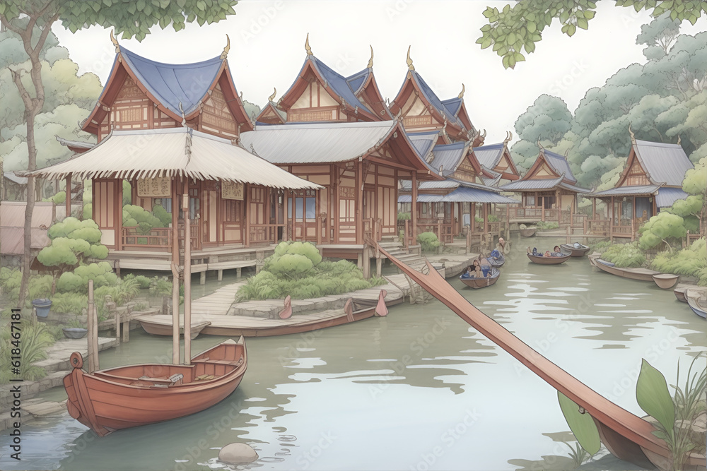 custom made wallpaper toronto digitalthai temple on the river