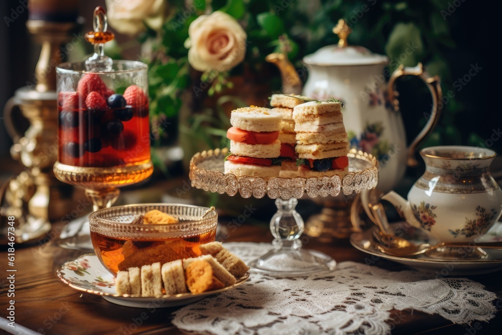 Naklejka premium Delightful High Tea