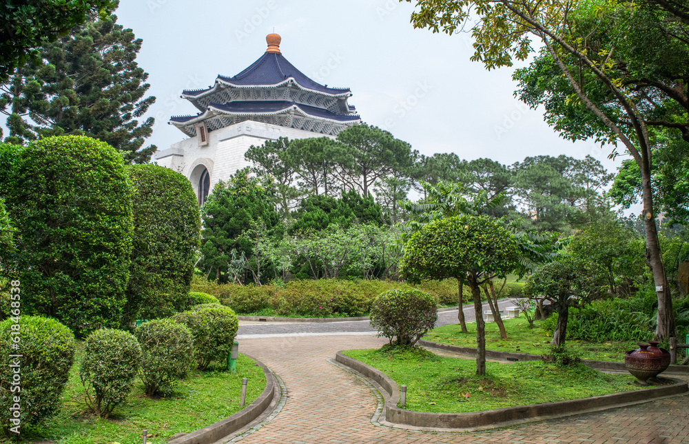 City Park and the Historic National Chiang Kai-shek Memorial Hall in Taipei, Taiwan City Park and the Historic National Chiang Kai-shek Memorial Hall in Taipei, Taiwan