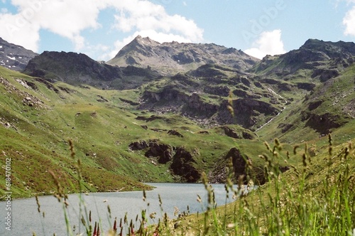 landscape with lake and mountains