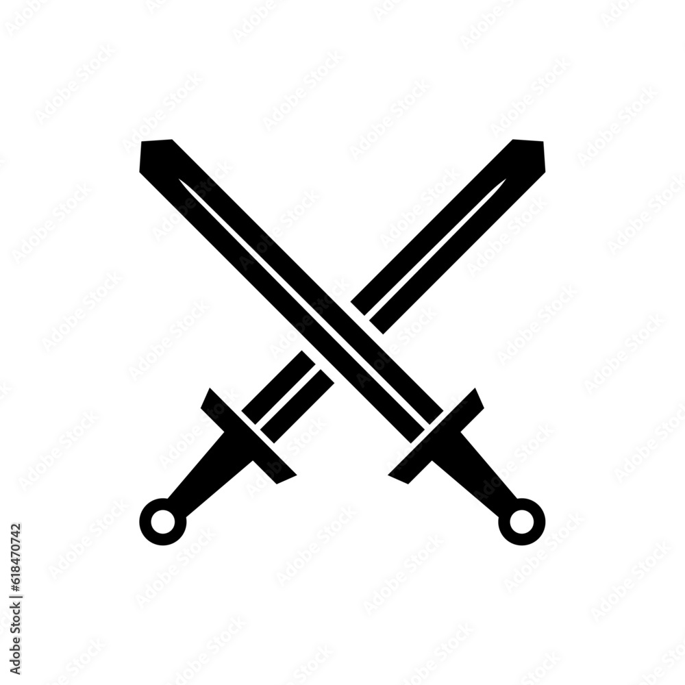 Black Sword on transparent background. Crossed Knight Sword Ancient Weapon Cartoon Design
Black Sword on transparent background. Crossed Knight Sword Ancient Weapon Cartoon Design