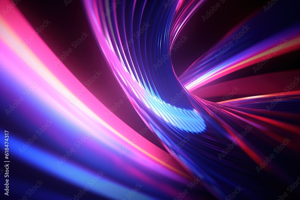 abstract futuristic background with pink blue glowing neon moving high speed wave lines and bokeh lights. Data transfer concept Fantastic wallpaper