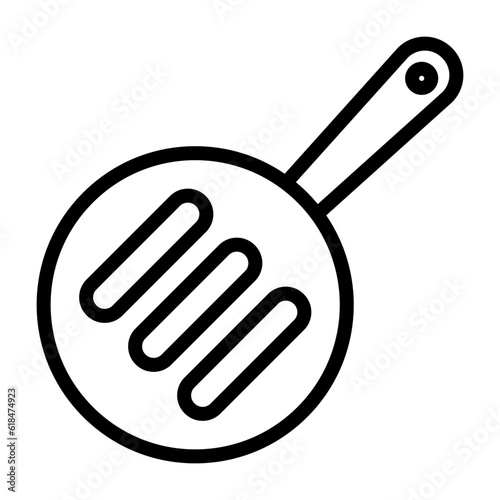 Sausage frying pan icon