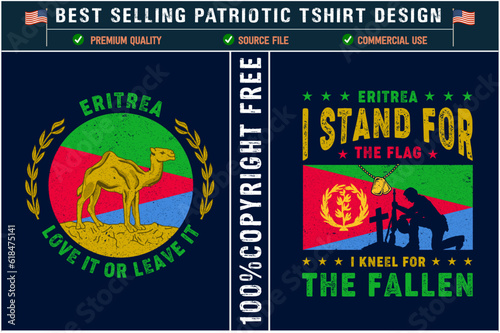 Best selling eritrea patriot t-shirt design with eritrea grunge flag