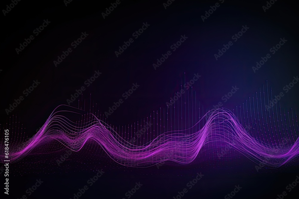 abstract illustration of a pink wave on a dark background. abstract illustration of a pink wave on a dark background.