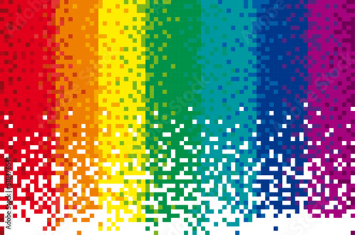 Pixel pattern. Abstract mosaic gradient design background. Rainbow colored background. Vector illustration.
