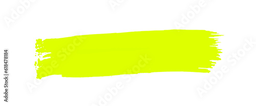 Schnell gemalter Farbstreifen in gelb grün