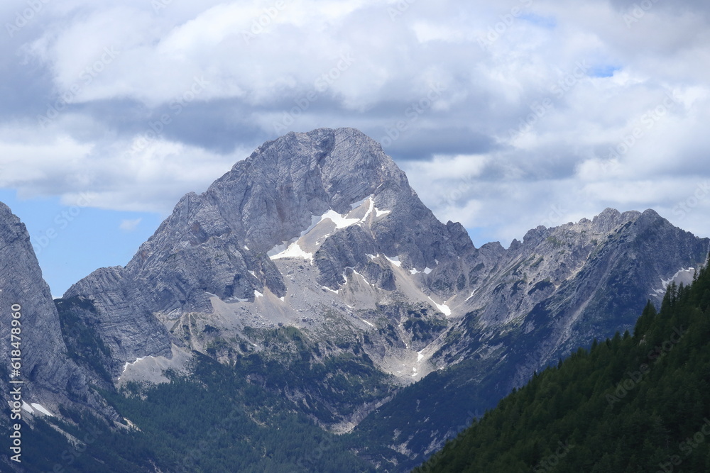 Bavski Grintavec, mountain peak in Julian Alps, Slovenia