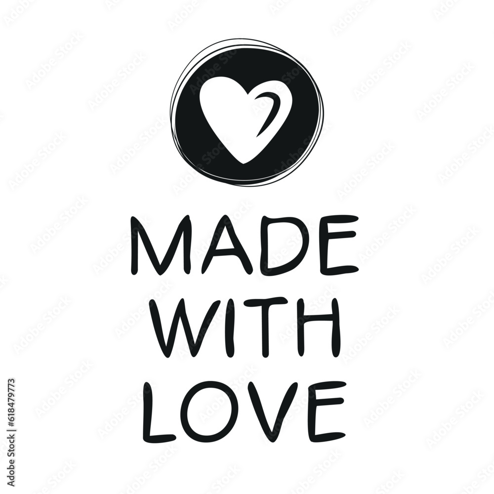 Made With Love, Vector Illustration.