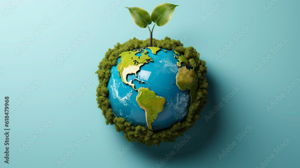 Green apple as World Food Day Concept. World food day 3d concept. Earth in apple shape. Food Day conceptual background Green apple as World Food Day Concept. World food day 3d concept. Earth in apple shape. Food Day conceptual background