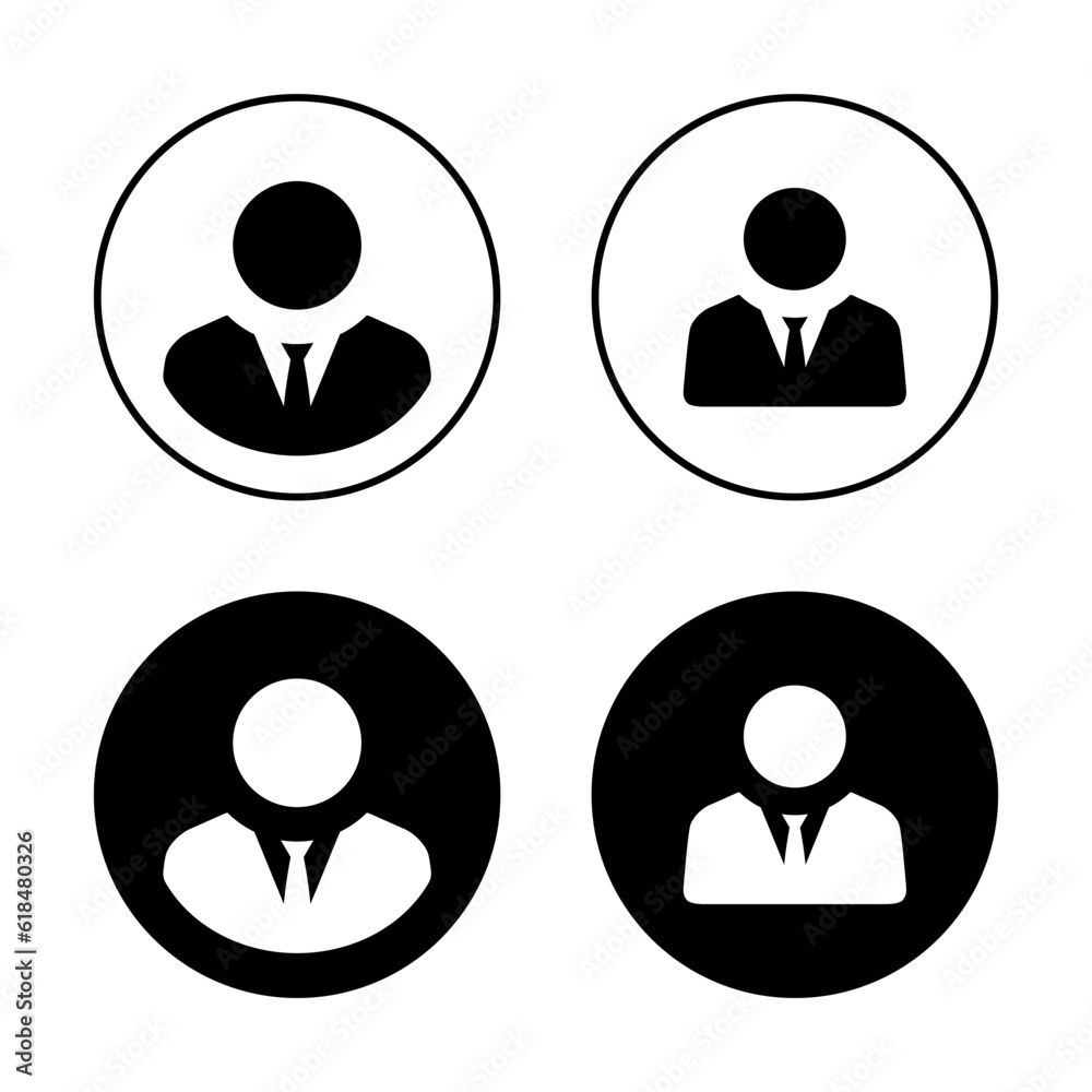 Employee avatar iicon vector. Businessman profile photo Employee avatar iicon vector. Businessman profile photo