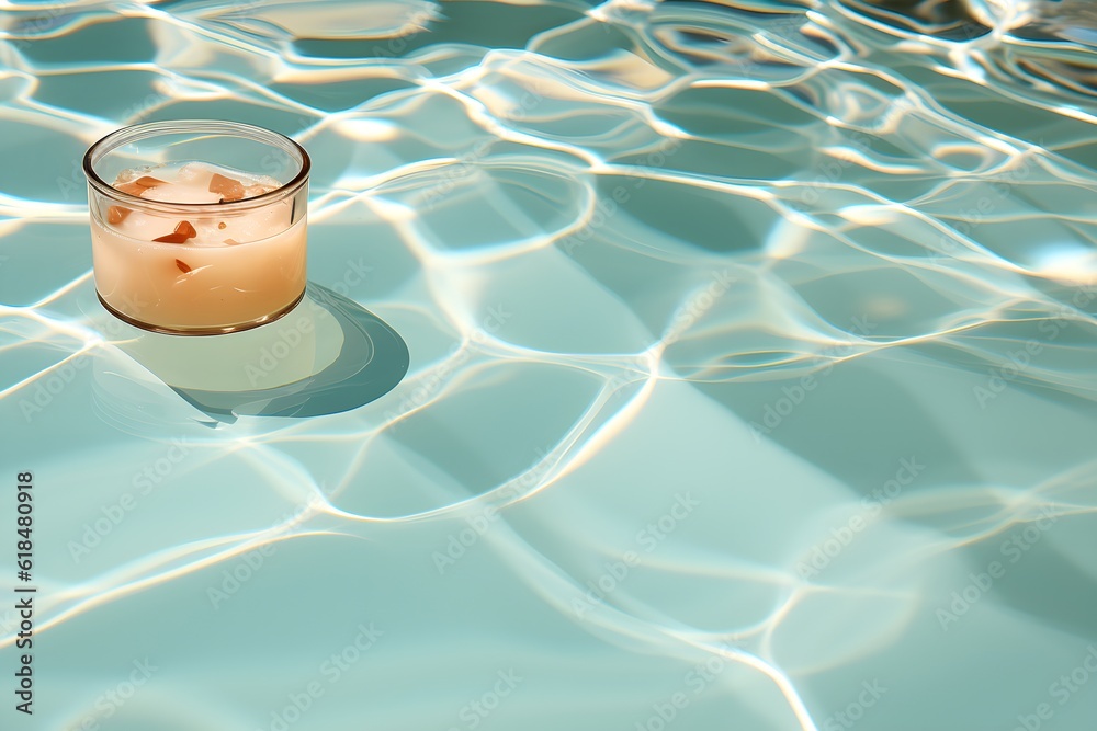 Calm Water Surface, Poolcore Theme, Beige Backdrop for Product ...