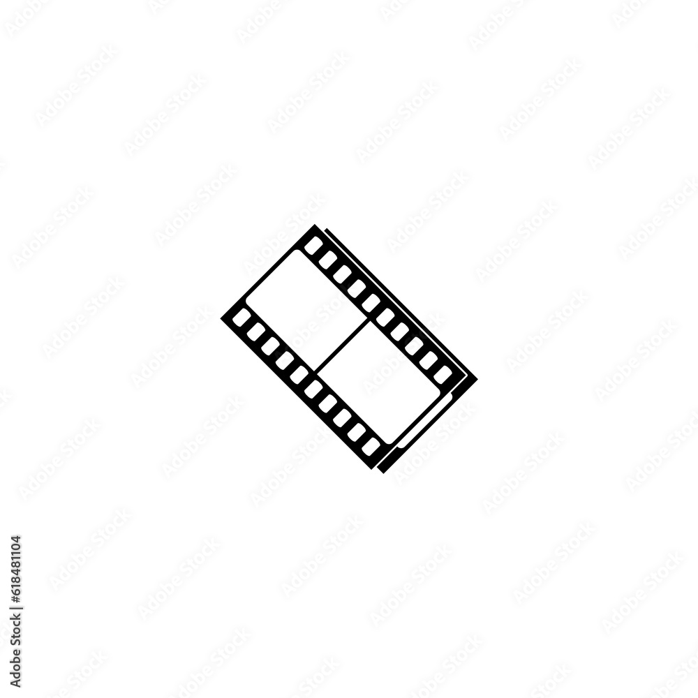 Film frame icon isolated on white background