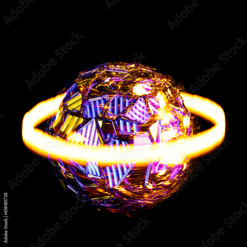 globe art, planet, light ball