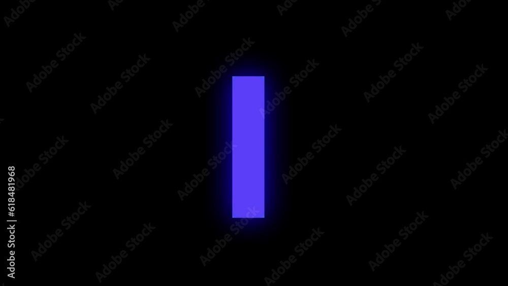 Flickering Alphabet Capital Letter I On Black Background Flickering Alphabet Capital Letter I On Black Background