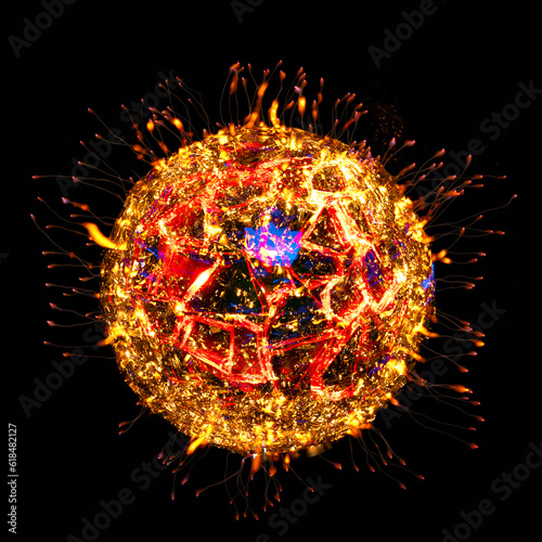globe art, planet, light ball