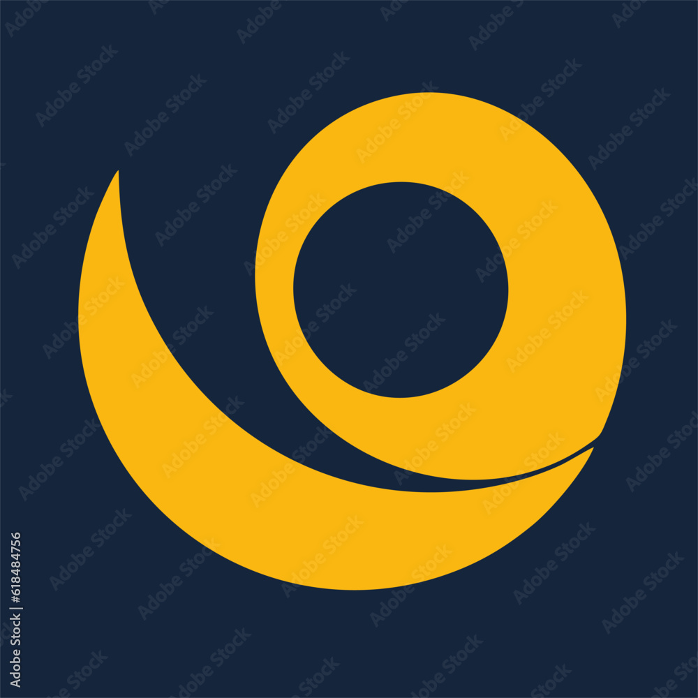 Elegant abstract Shape circle golden and dark blue logo vector Elegant abstract Shape circle golden and dark blue logo vector
