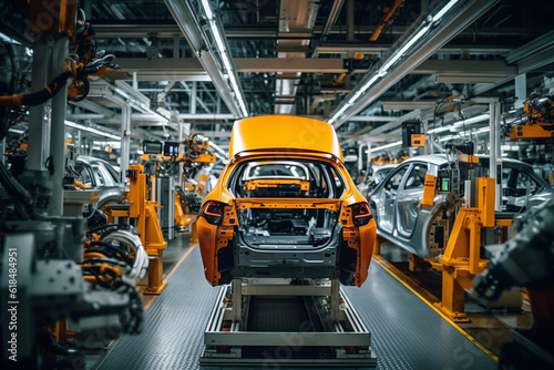 Efficient and precise car manufacturing: Automated assembly line in motion Generative AI