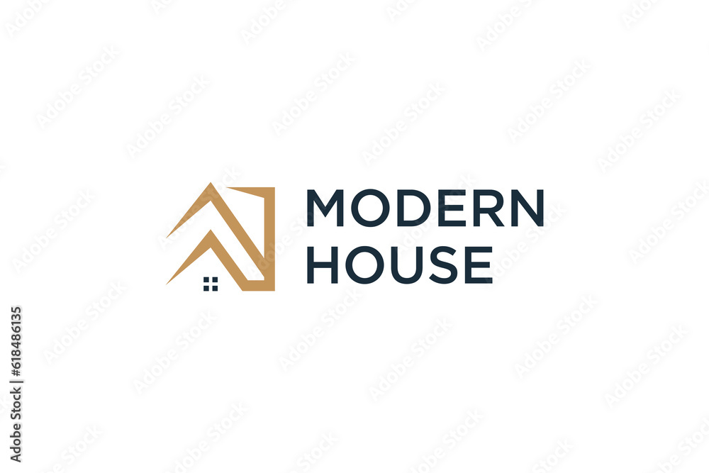 Modern house logo vector with creative unique design Modern house logo vector with creative unique design