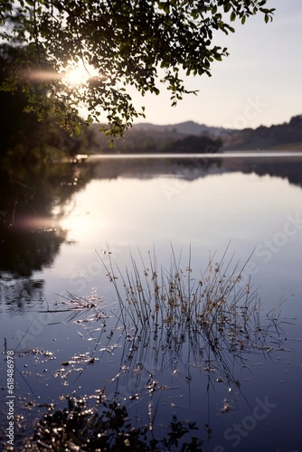 Lac nature coucher de soleil