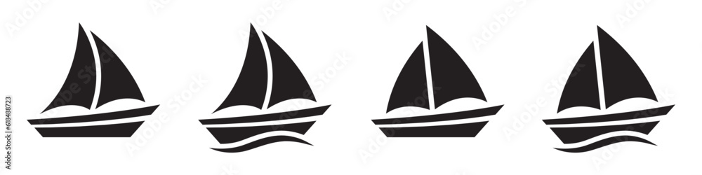 Ship icon. Boat icon. Ocean icon, vector illustration