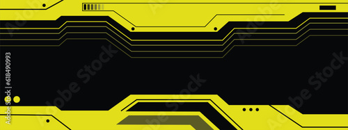 Futuristic Graphic Card Motherboard Design | Cyberpunk Layout Template | Electronic Interface and VR Elements | Future Logo and Panel Set	