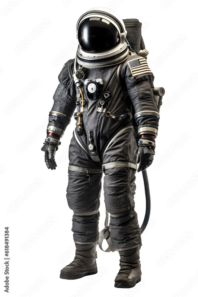 astronaut suit on transparent background,cosmonaut costume png ,generative ai