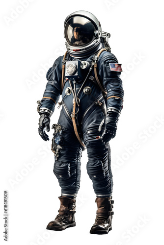 astronaut suit on transparent background,cosmonaut costume png ,generative ai