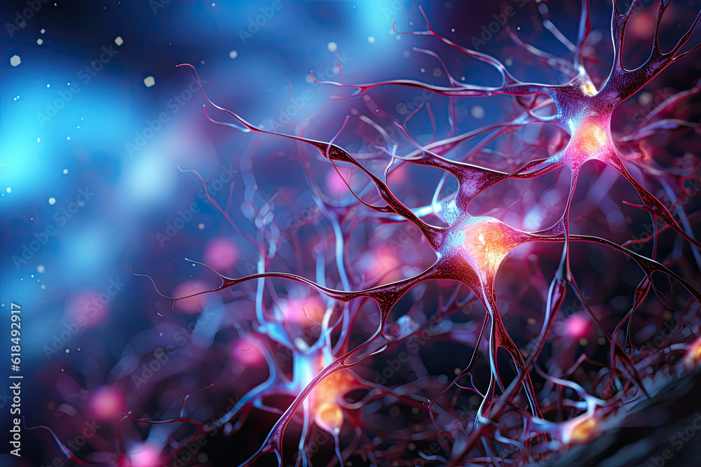 Obraz premium Electrifying AI Neural Harmony, created with Generative Al technology.